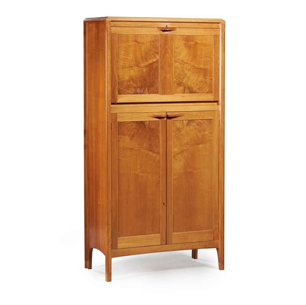 Appraisal: EDWARD BARNSLEY - DRINKS RECORD CABINET CIRCA walnut with sycamore