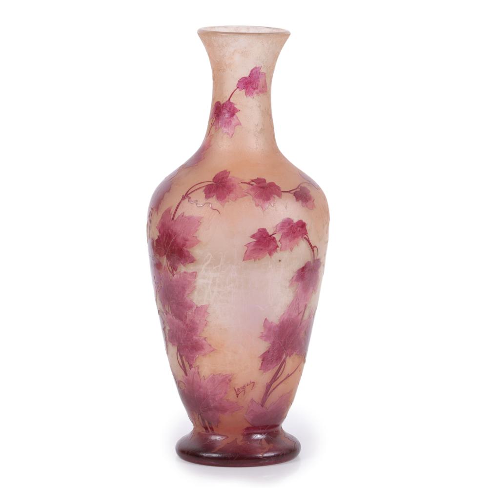 Appraisal: LARGE FRENCH LEGRAS SERIE RUBIS CAMEO ART GLASS VASE WITH