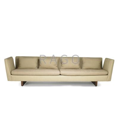 Appraisal: EDWARD WORMLEY - DUNBAR Sofa Berne IN s Raw silk