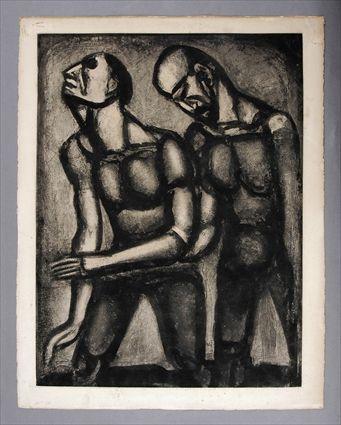 Appraisal: ROUAULT GEORGES L'AVEGULE SARFAIS A CONSOLE LE VOYANT SOMETIMES A