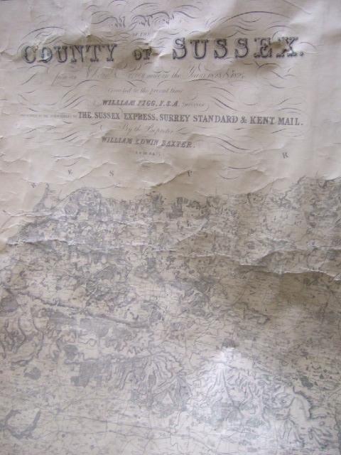 Appraisal: William Figg th century Map of the County of Sussex