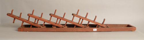 Appraisal: Primitive oak drying rack th c l