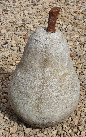 Appraisal: A CAST RECONSTITUTED STONE SCULPTURE OF A PEAR cm high