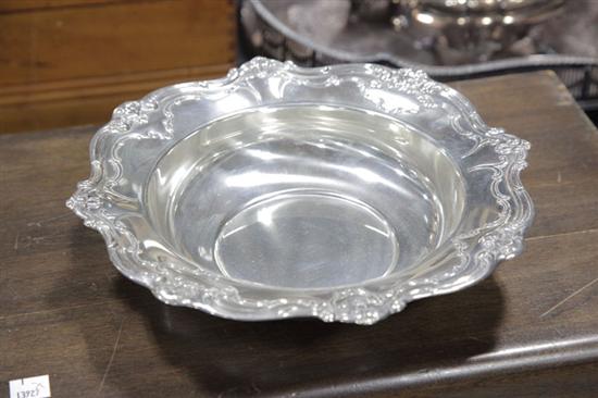 Appraisal: STERLING SILVER BOWL Gorham bowl with scrolling repousee' decoration ''