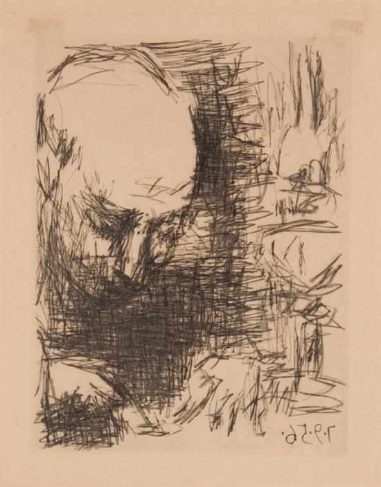 Appraisal: Pablo Picasso Spanish - Portrait of Max Jacob drypoint x