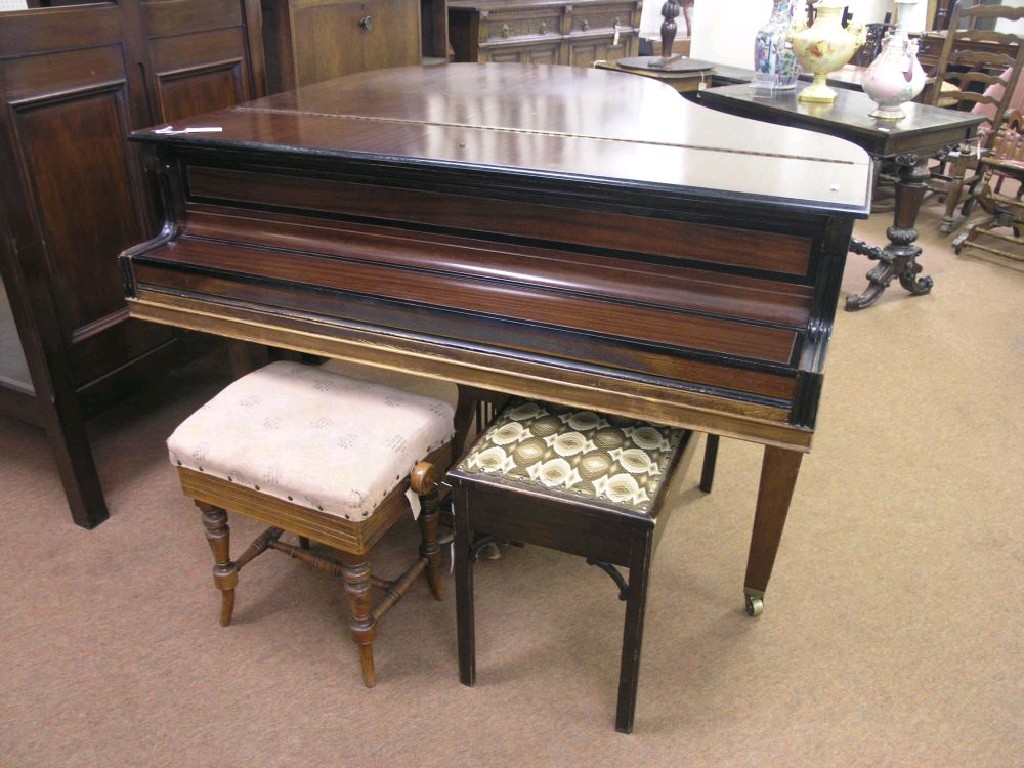 Appraisal: A Steck baby grand piano over-strung iron frame seven octave