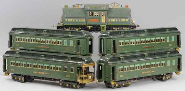 Appraisal: WILLIAMS CONTEMPORARY LIONEL GREEN STATE SET Includes E locomotive Bild-A-Loco