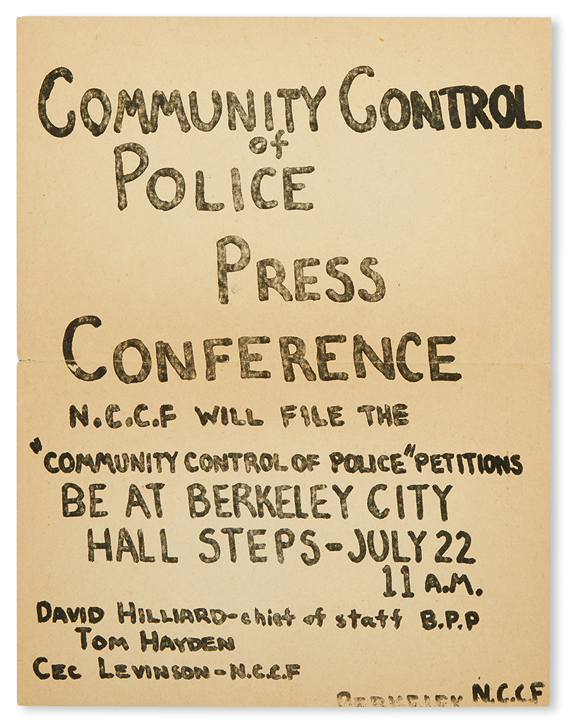 Appraisal: BLACK PANTHERS HILLIARD DAVID TOM HAYDEN Community Control of Police