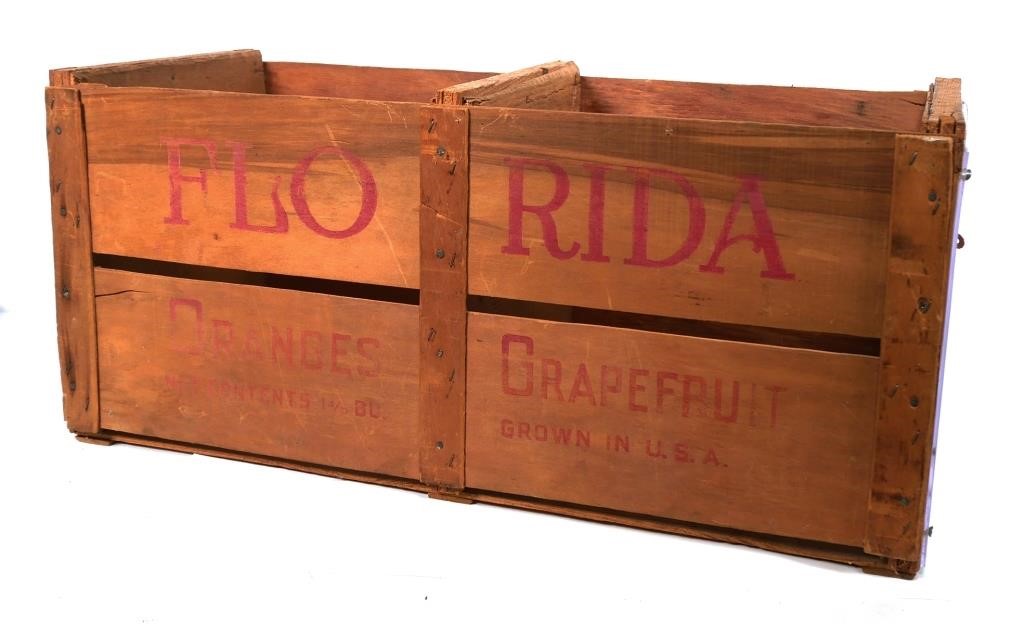 Appraisal: FRUIT CRATE RED WARRIOR UMATILLACirca s Florida citrus crate Measures