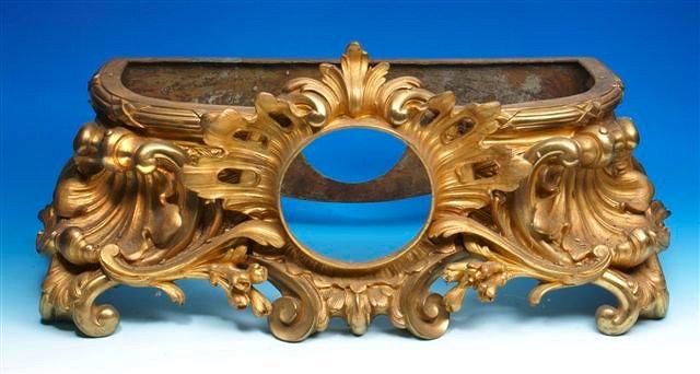 Appraisal: A French ormolu clock case the rococo style case stamped