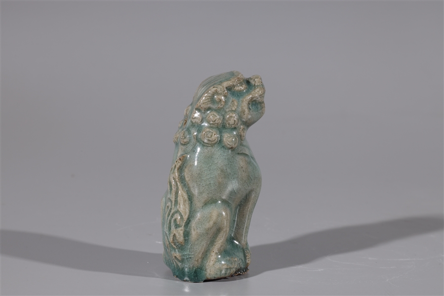 Appraisal: Korean celadon glazed lion-form water dropper minor flaws some glaze