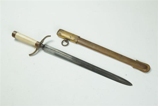 Appraisal: NAVAL DAGGER American or English th century Bone handle brass