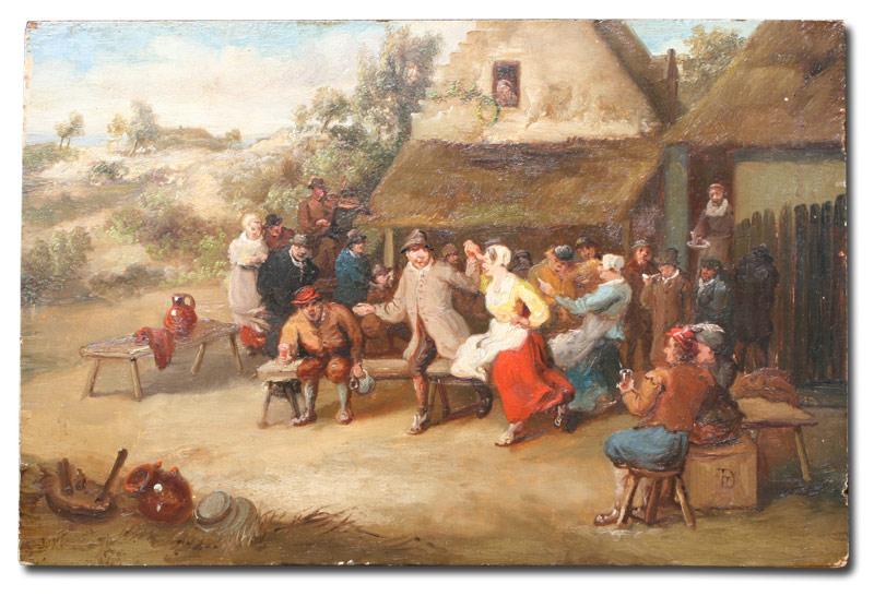 Appraisal: DUTCH GENRE SCENE AFTER TENIERS OIL Board '' x ''