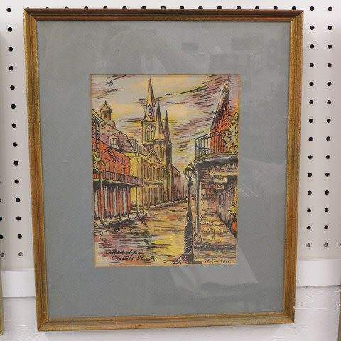 Appraisal: Pair of New Orleans Prints by N Luckow Charles Street