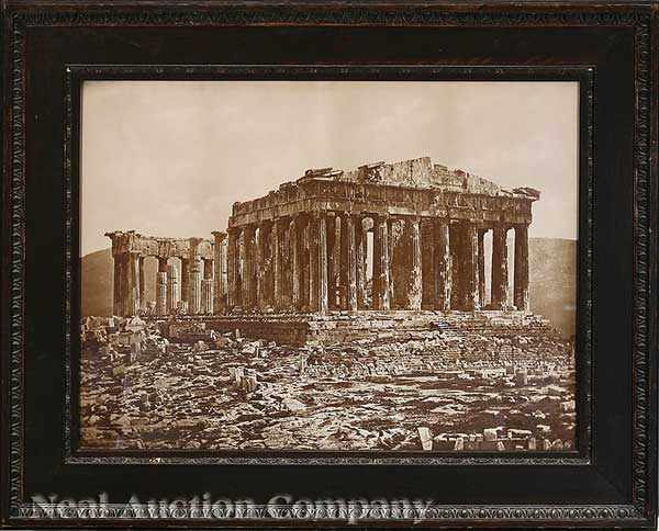 Appraisal: A Monumental Photogravure of the Parthenon Athens Greece sight in