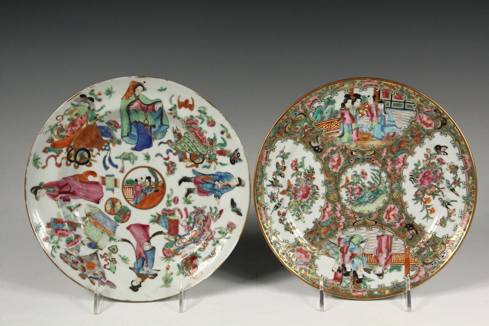 Appraisal: CHINESE EXPORT PLATES - Both th c including Famille Rose