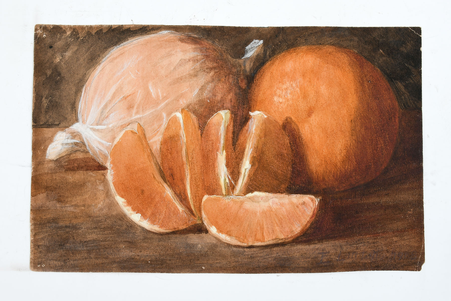 Appraisal: LINTOTT Edward Barnard - Still life Painting of Oranges ''