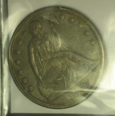 Appraisal: SEATED LIBERTY SILVER DOLLAR XF- All details more than complete