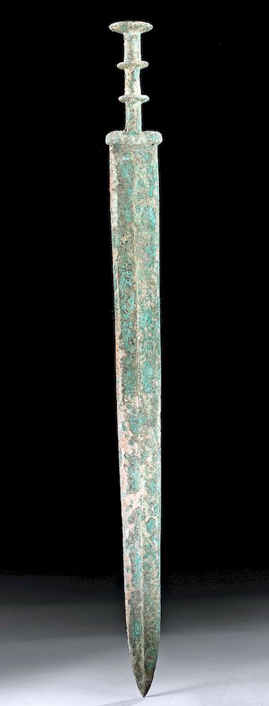 Appraisal: Chinese Han Dynasty Bronze Sword East Asia China Han Dynasty