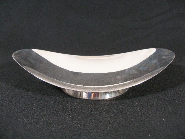 Appraisal: Tiffany Sterling Dish modern streamline design oval low form on