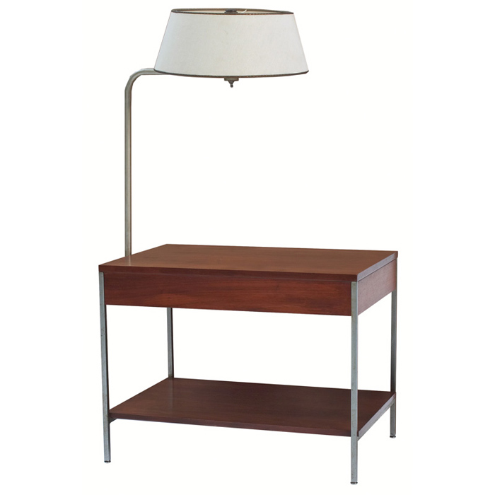 Appraisal: George Nelson end table with lamp by Herman Miller walnut