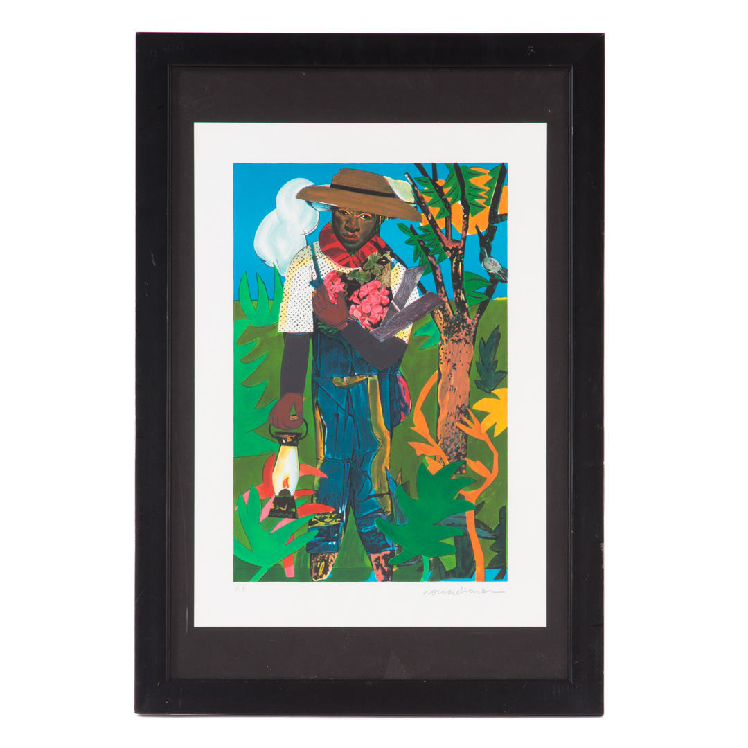 Appraisal: Romare Bearden The Lantern lithograph Romare Howard Bearden American -