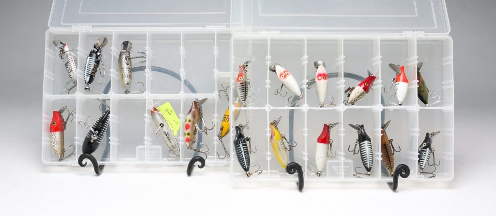 Appraisal: TWENTY HEDDON FISHING LURES American th century Including Baby Zara