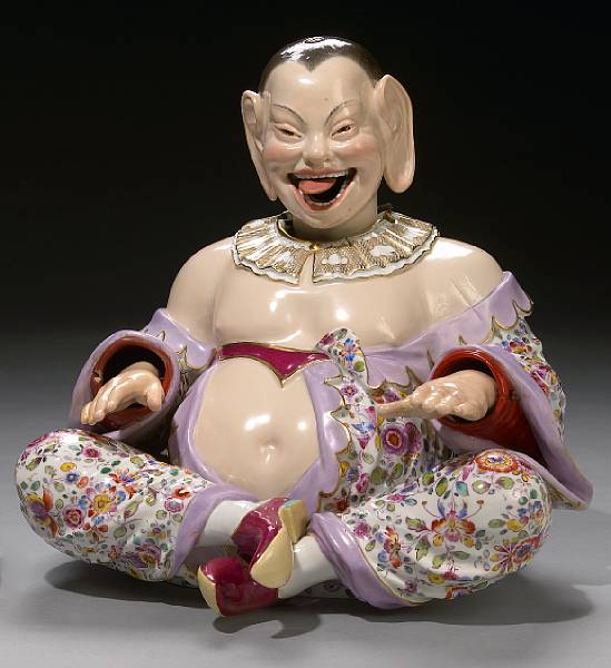 Appraisal: A Meissen porcelain nodding head pagoda figure late th century