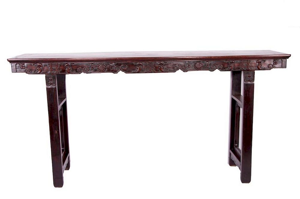 Appraisal: A large Chinese altar table A finely carved thChinese century