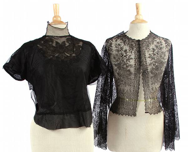 Appraisal: A collection of antique ladies clothing comprising a Balenciaga long