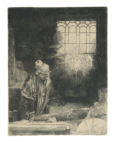 Appraisal: REMBRANDT VAN RIJN Faust Etching and drypoint circa x mm