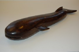 Appraisal: A CARVED HARDWOOD FISH FIGURE