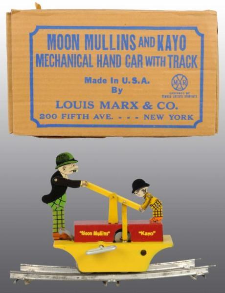 Appraisal: Marx Moon Mullins Kayo Handcar in Original Box Description Working