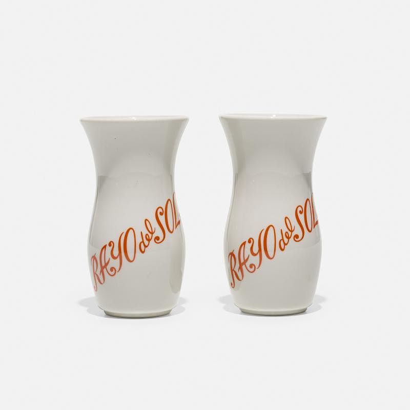 Appraisal: Alexander Girard vases from La Fonda del Sol pair Alexander