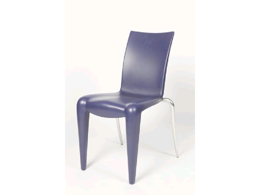 Appraisal: PHILIPPE STARCK A LOUIS CHAIR with moulded mauve plastic back