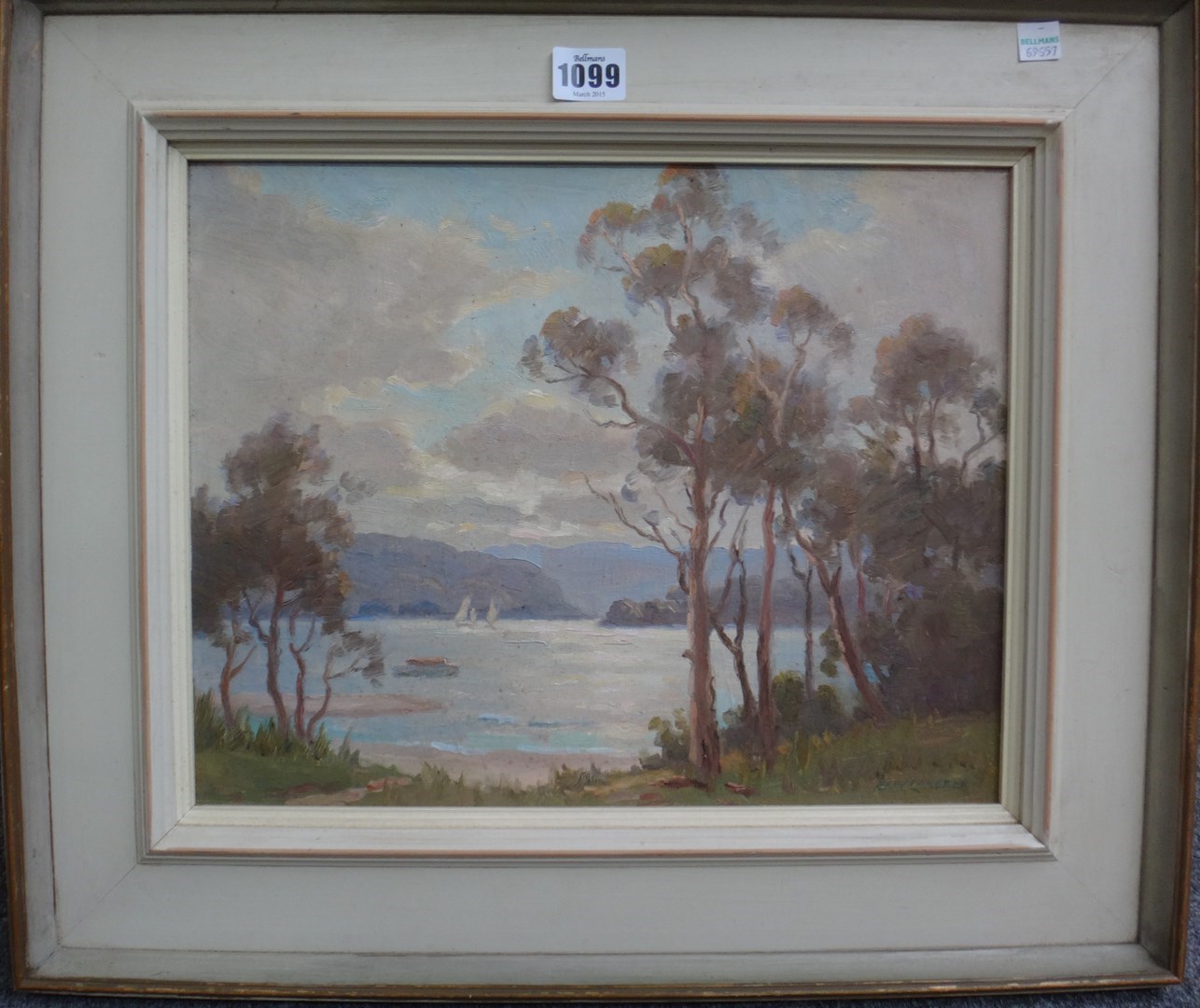 Appraisal: Sir Erik Langker - Estuary scene oil on board signed