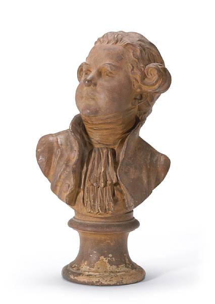 Appraisal: A French terracotta bust of a noble boy late th