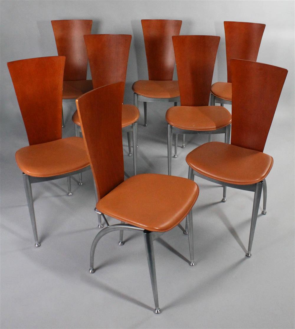 Appraisal: SET OF EIGHT MODERN ITALIAN DINING CHAIRS marked Made in