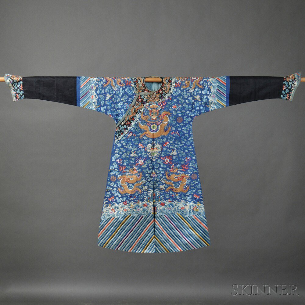 Appraisal: Manchu Man's Court Robe China th th century the blue