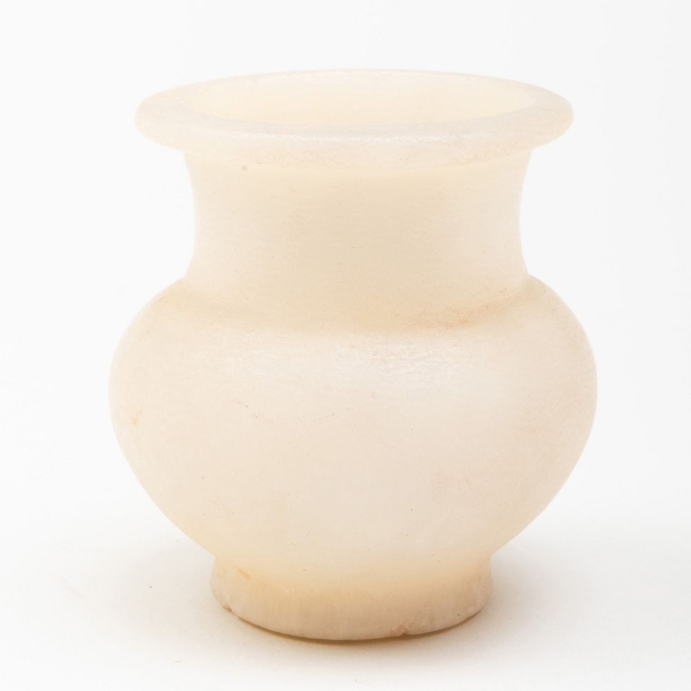 Appraisal: Small Egyptian Alabaster Jar x in diam Property from the