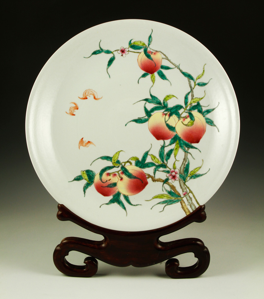 Appraisal: - Chinese Famille Rose Plate Chinese famille rose plate porcelain