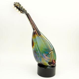 Appraisal: Dino Rosin Murano Glass Mandolin Sculpture Dino Rosin Murano Glass