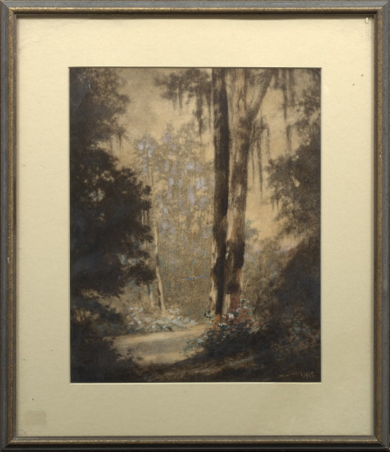 Appraisal: American School Early th Century Forest with Flowers and Moss