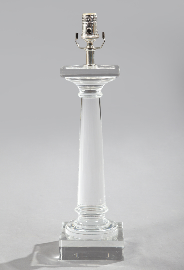 Appraisal: Lucite Doric Column Table Lamp in the neoclassical taste the