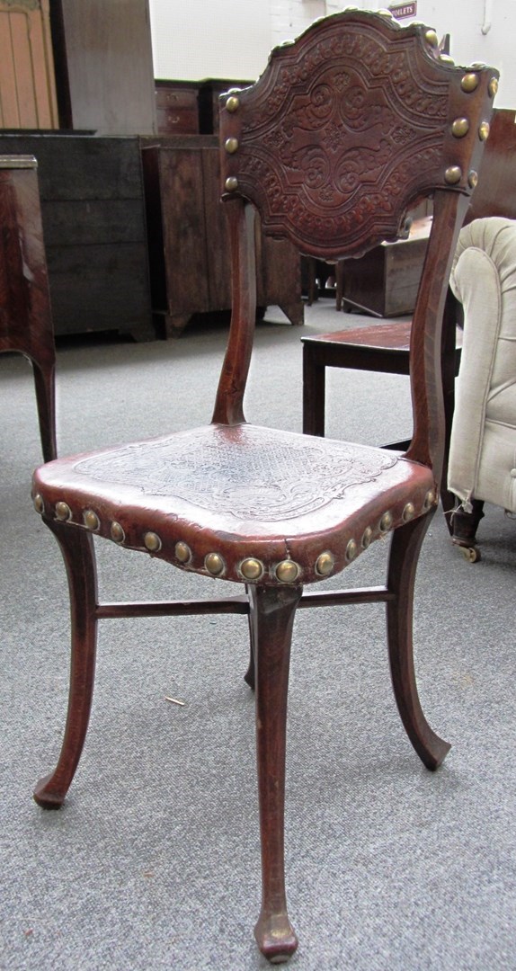 Appraisal: A set of eight late th century continental stained beech