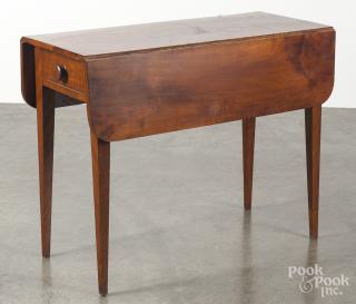 Appraisal: New England flame birch Pembroke table early th c ''