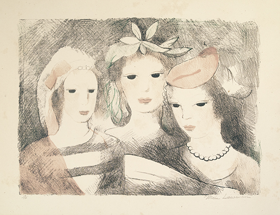 Appraisal: MARIE LAURENCIN Le Chant Color lithograph x mm x inches