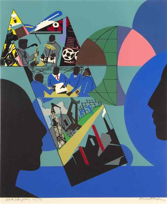 Appraisal: Romare Bearden American - Black Enterprise silkscreen edition signed Romare