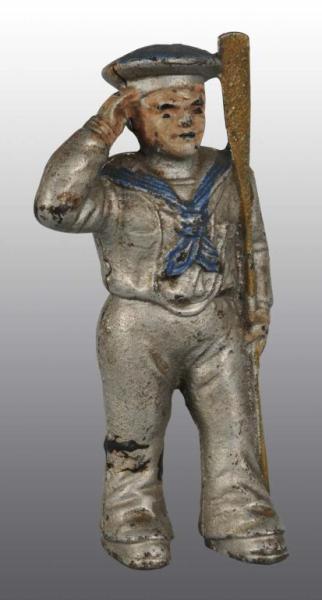 Appraisal: Cast Iron Sailor Still Bank Description Manufactured by Hubley Manufacturing