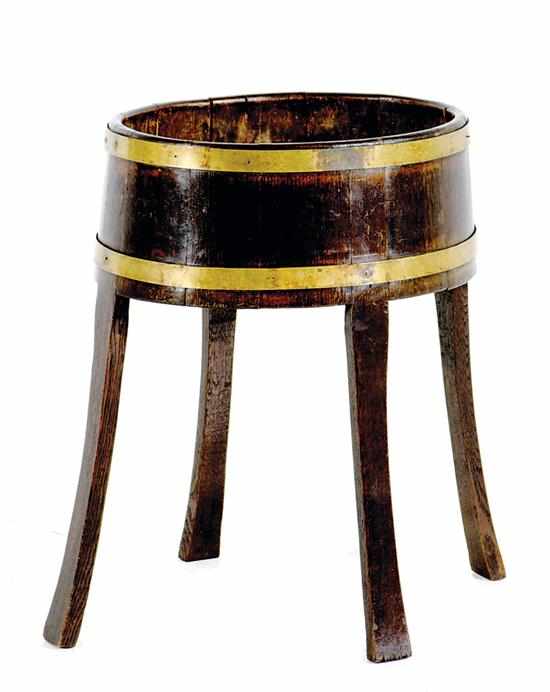 Appraisal: George III oak wine cooler late th early th century